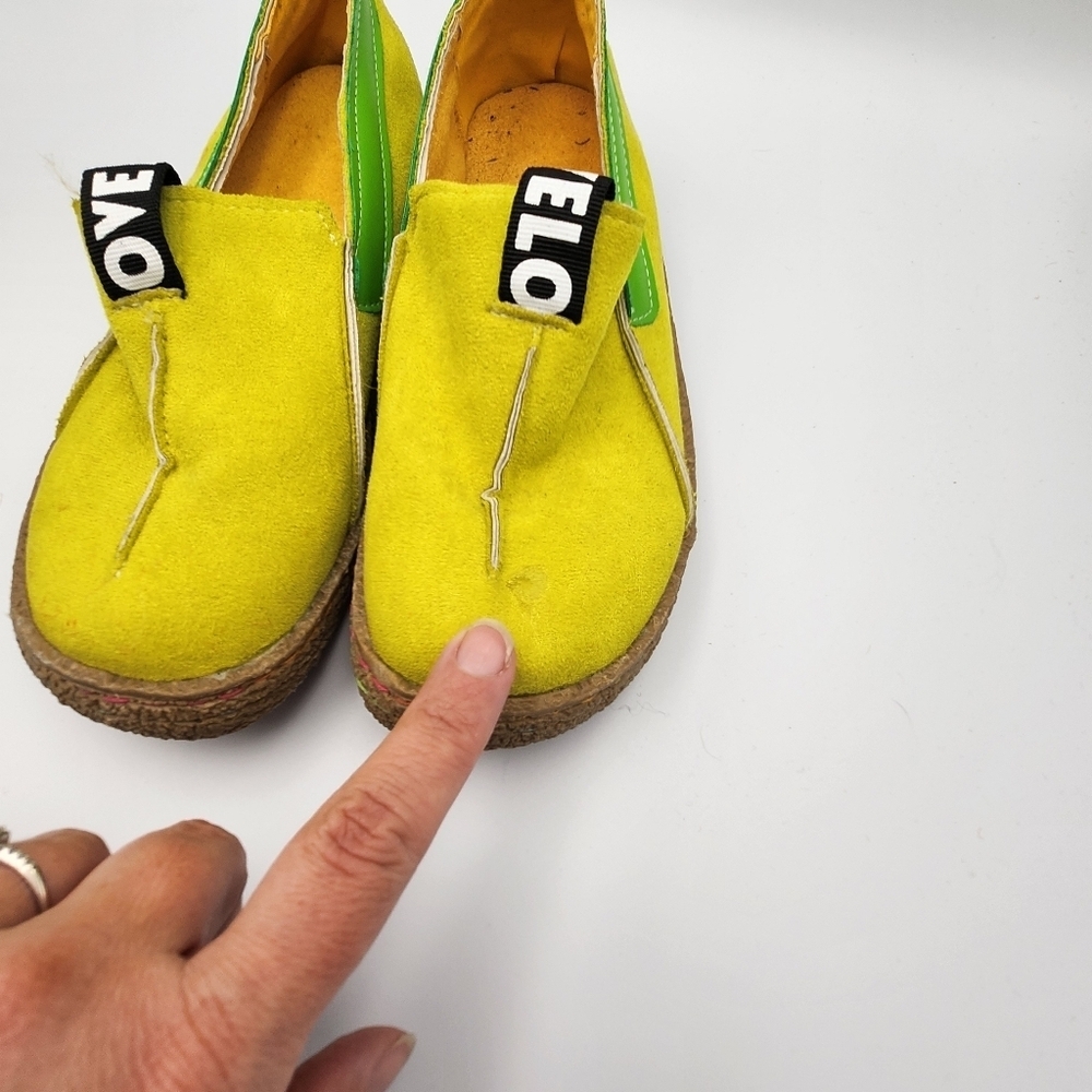 Ovelo slip on shoes/ yellow & green - Picture 4 of 11